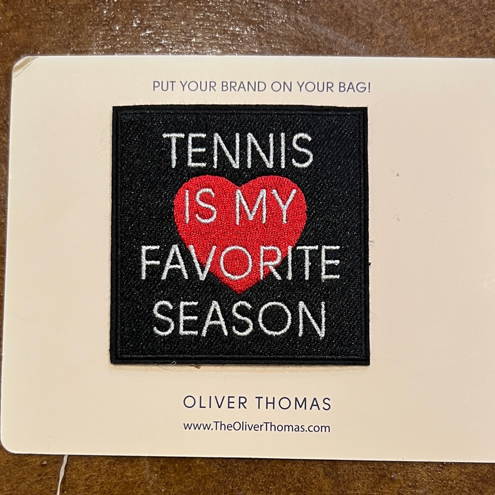 Oliver Thomas Black and Red Tennis Badge/Patch